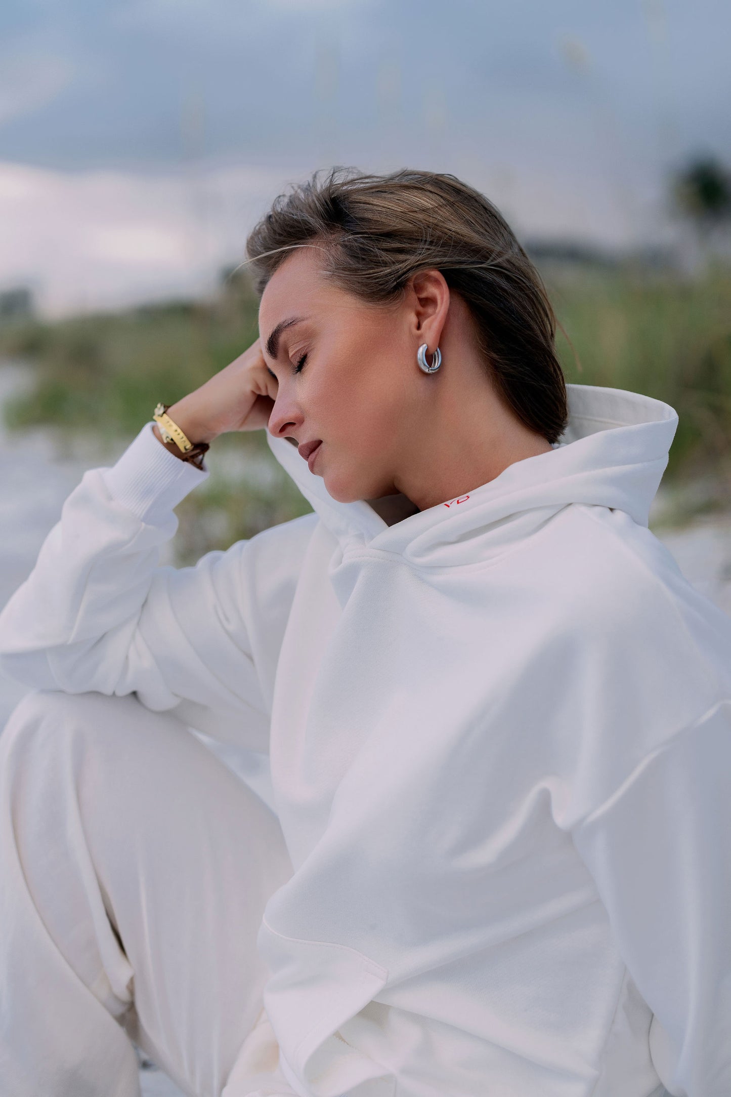 Oversized VB Logo Milk Hoddie