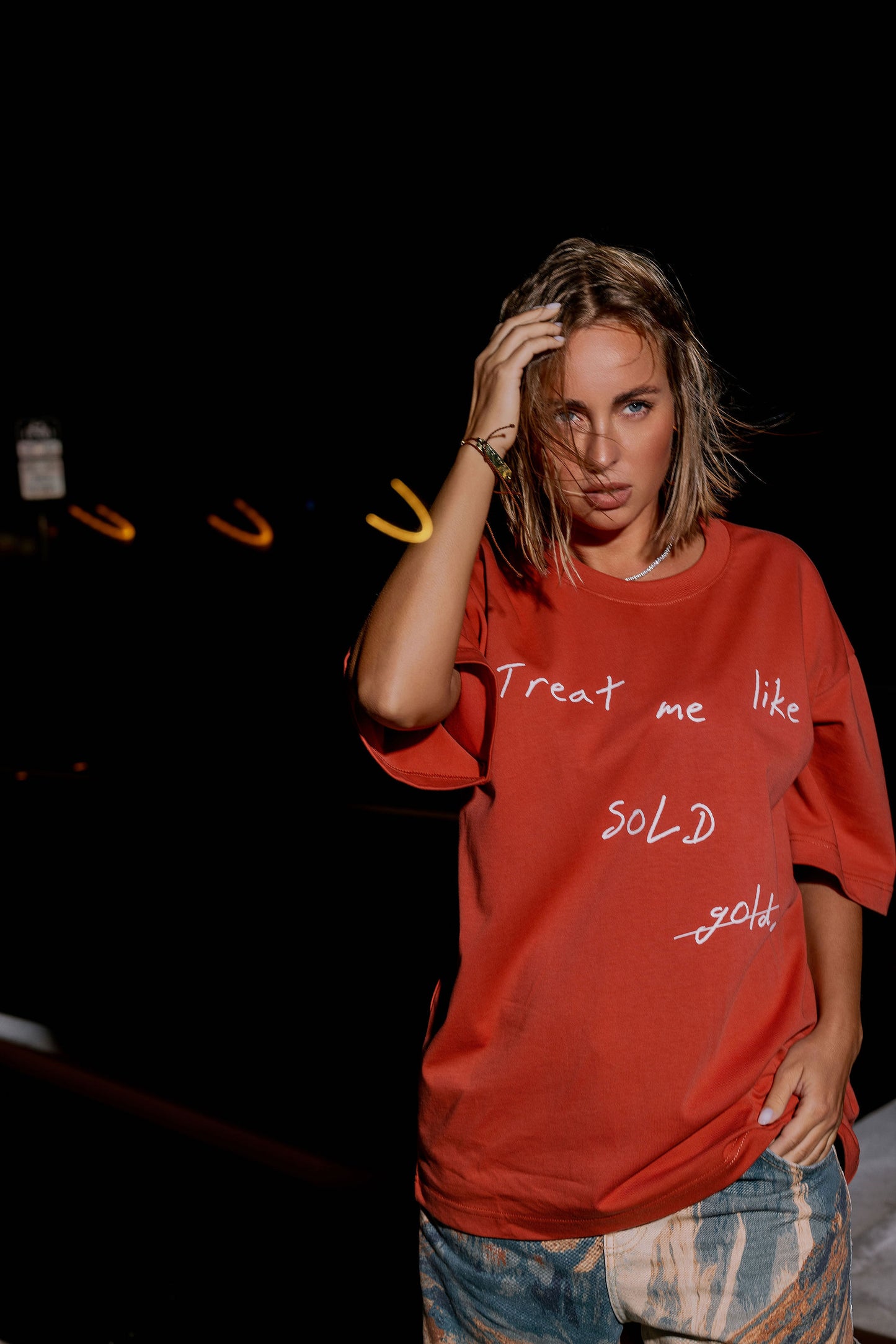 Oversized T-Shirt Terracotta "Gold"