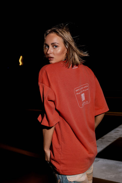 Oversized T-Shirt Terracotta "Gold"