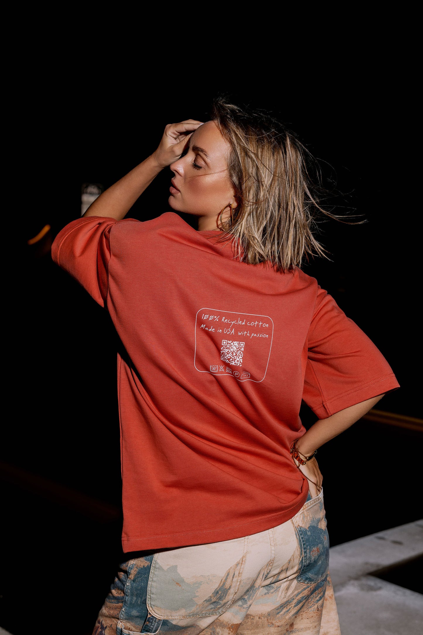 Oversized T-Shirt Terracotta "Gold"