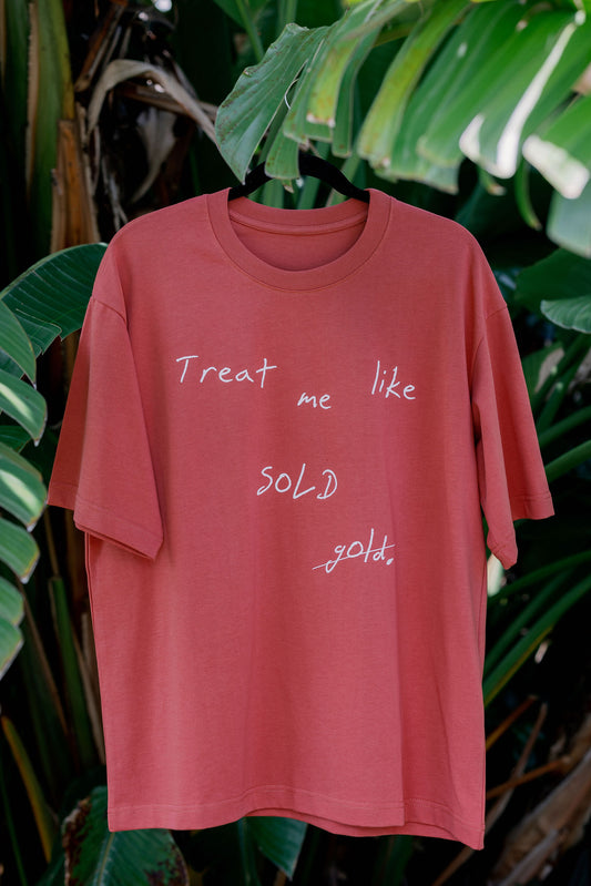 Oversized T-Shirt Terracotta "Gold"