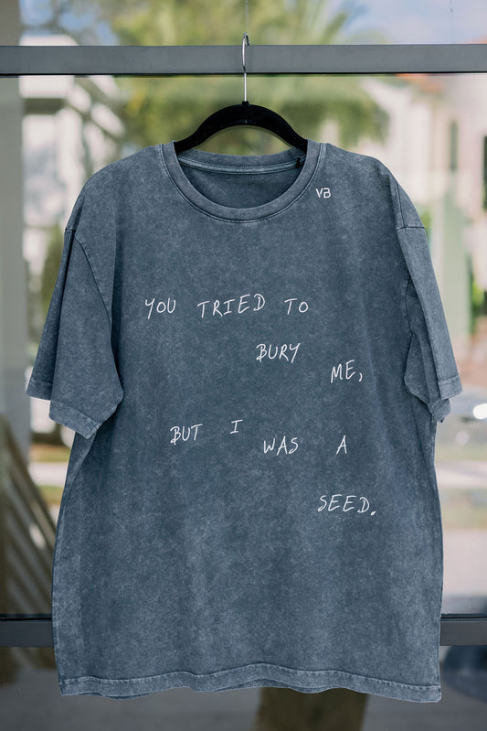 Oversized Washed T-Shirt "bury me"