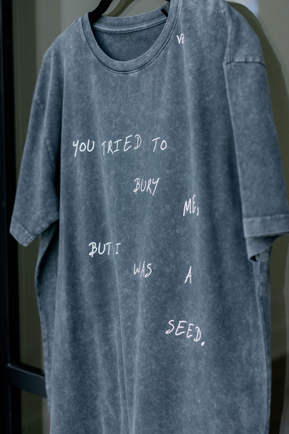 Oversized Washed T-Shirt "bury me"