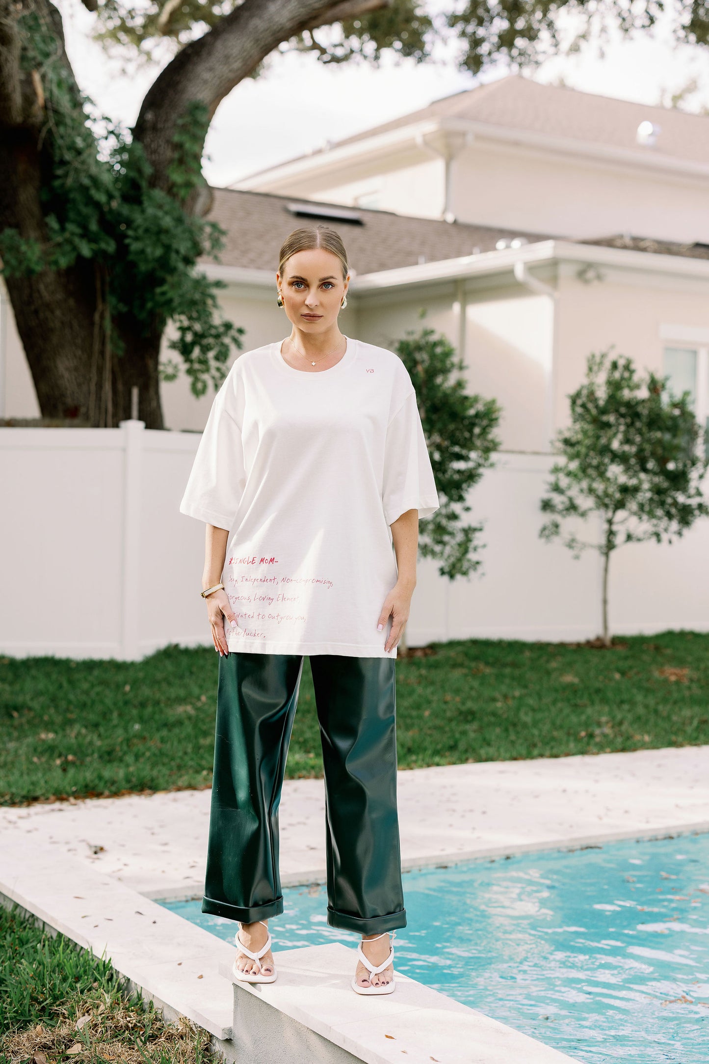 Oversized T-Shirt "single mom"